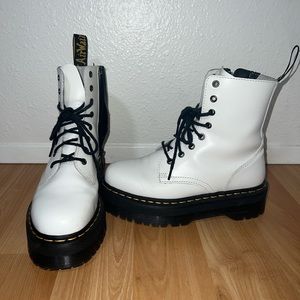 White jadon platform dr martens